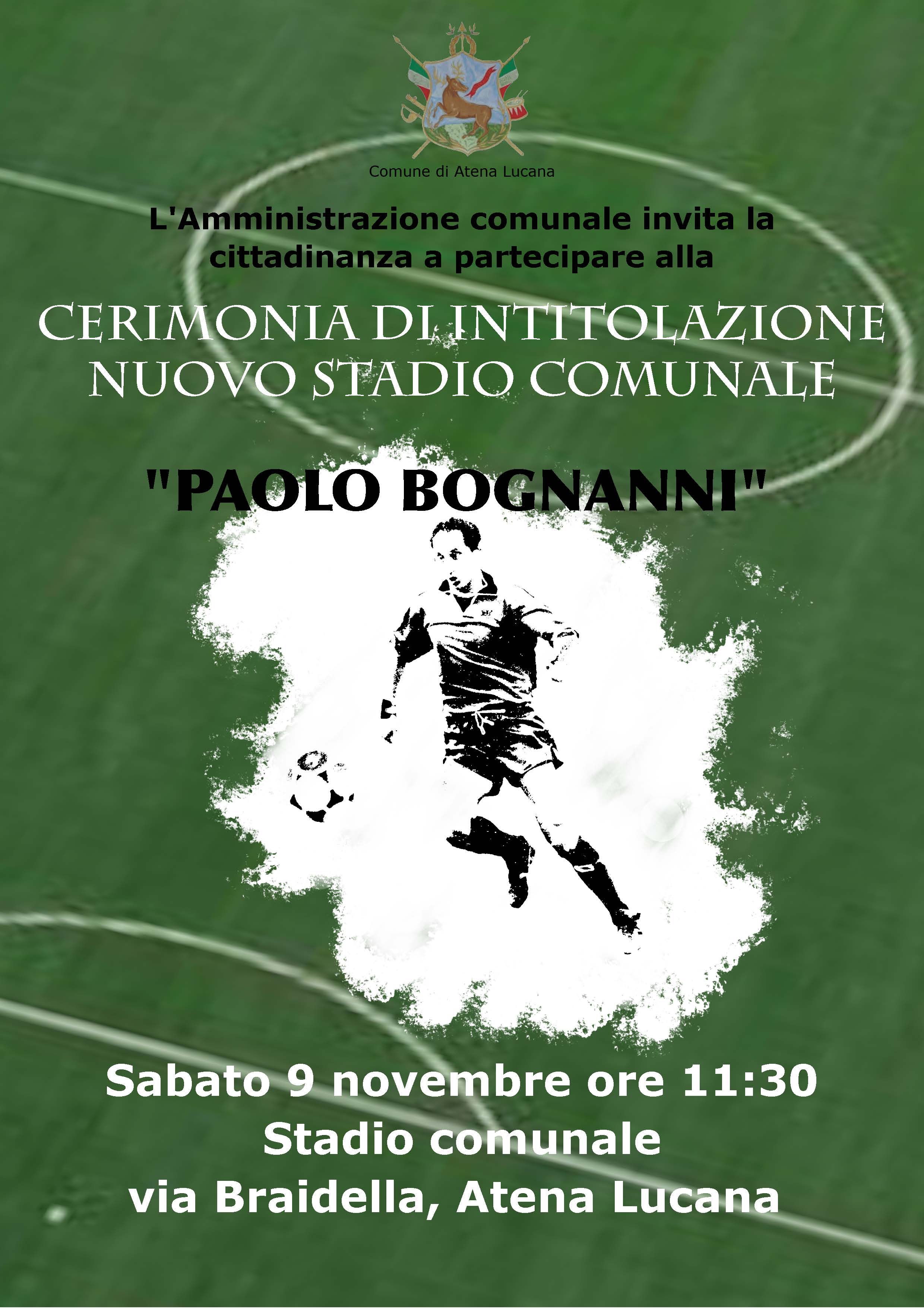 Cerimonia d'Intitolazione Stadio Comunale “Paolo Bognanni" 