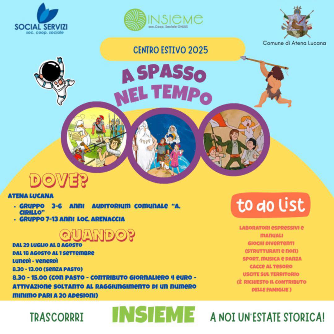 Centro Estivo 2025 - A spasso nel tempo